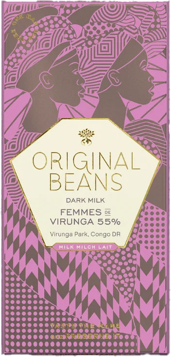 Femmes de Virunga - BIO Milchschokolade, 55% Kakao, Nüsse & Cappuccino Aroma, 70g