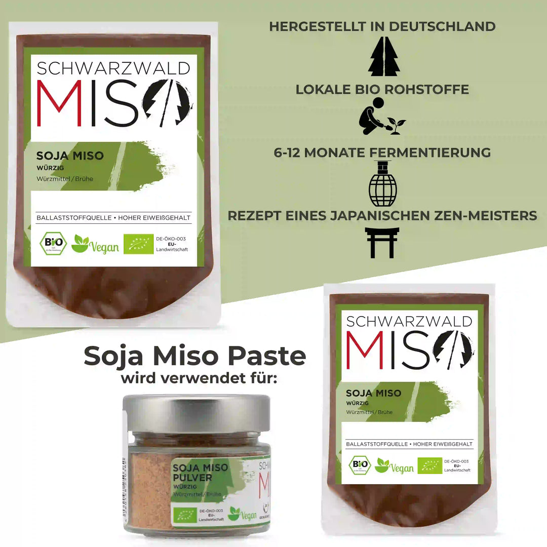 Soja Miso Paste BIO 220g - Hacho Miso Sojapaste für Miso Suppe, Brühe und Saucen