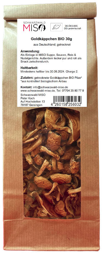 Goldkäppchen BIO Pilze getrocknet aus Deutschland, 30g