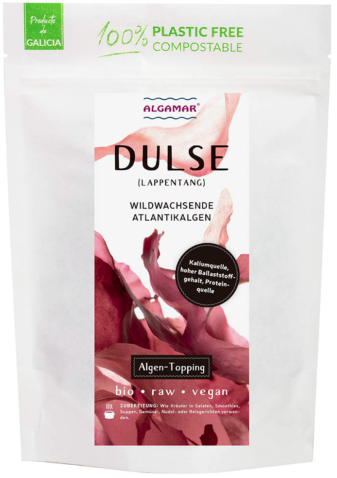 Dulse Algen BIO, Algen Flocken, Algen Topping, einfach drüberstreuen, 25g