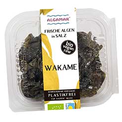 Wakame BIO, Frische Algen in Salz, 100g