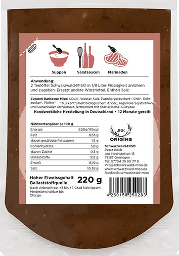 BARBECUE MISO, BIO, Miso Paste rauchig-scharf, perfekt zum Grillen