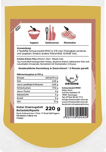 Erbsen Miso BIO 220g, frisch-leicht erbsig herb