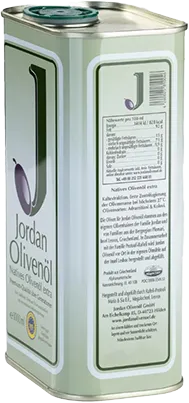 Jordan Olivenöl, Premium Olivenöl, aus  Adramitiani & Kolovi Oliven, 1 Liter Kanister