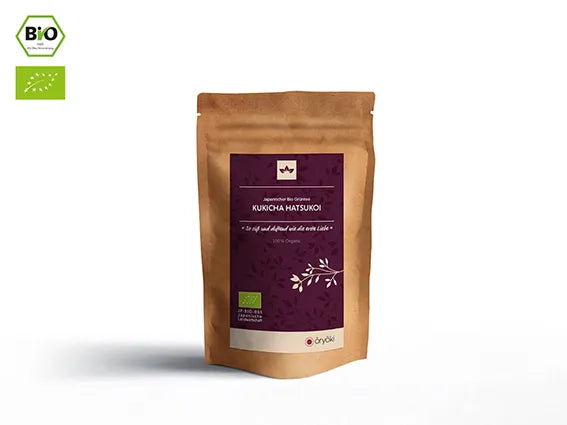 japanischer Gruentee, Kukicha Hatsukoi, wenig Koffein, süß, nussig, cremig im Geschmack