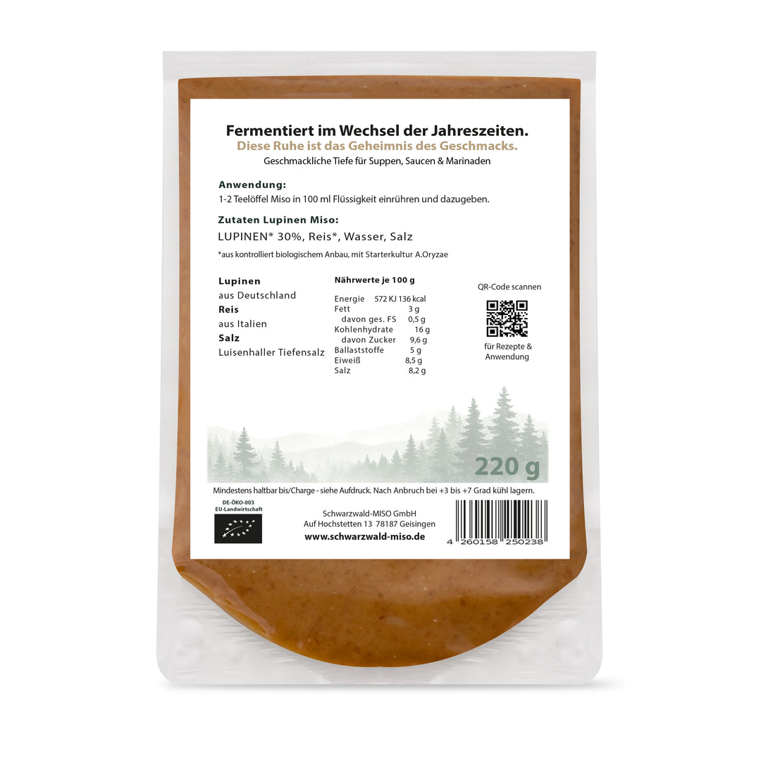 Lupinen Miso Paste | Bio | Shiro Miso | Helles Miso | süß-blumig | sojafrei