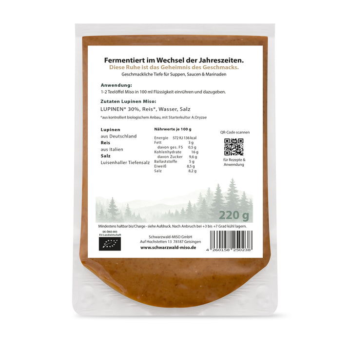 Lupinen Miso Paste | Bio | Shiro Miso | Helles Miso | süß-blumig | sojafrei