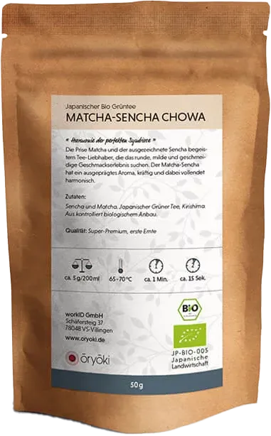 Oryoki, japanischer Grüntee, Matcha-Sencha Chowa, BIO, höchste Qualität 50g
