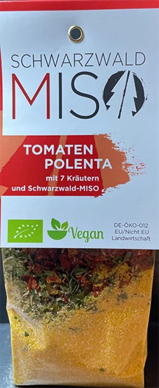 Tomaten Polenta BIO 250g - Fertiggericht, nur mit heißem Wasser aufgießen