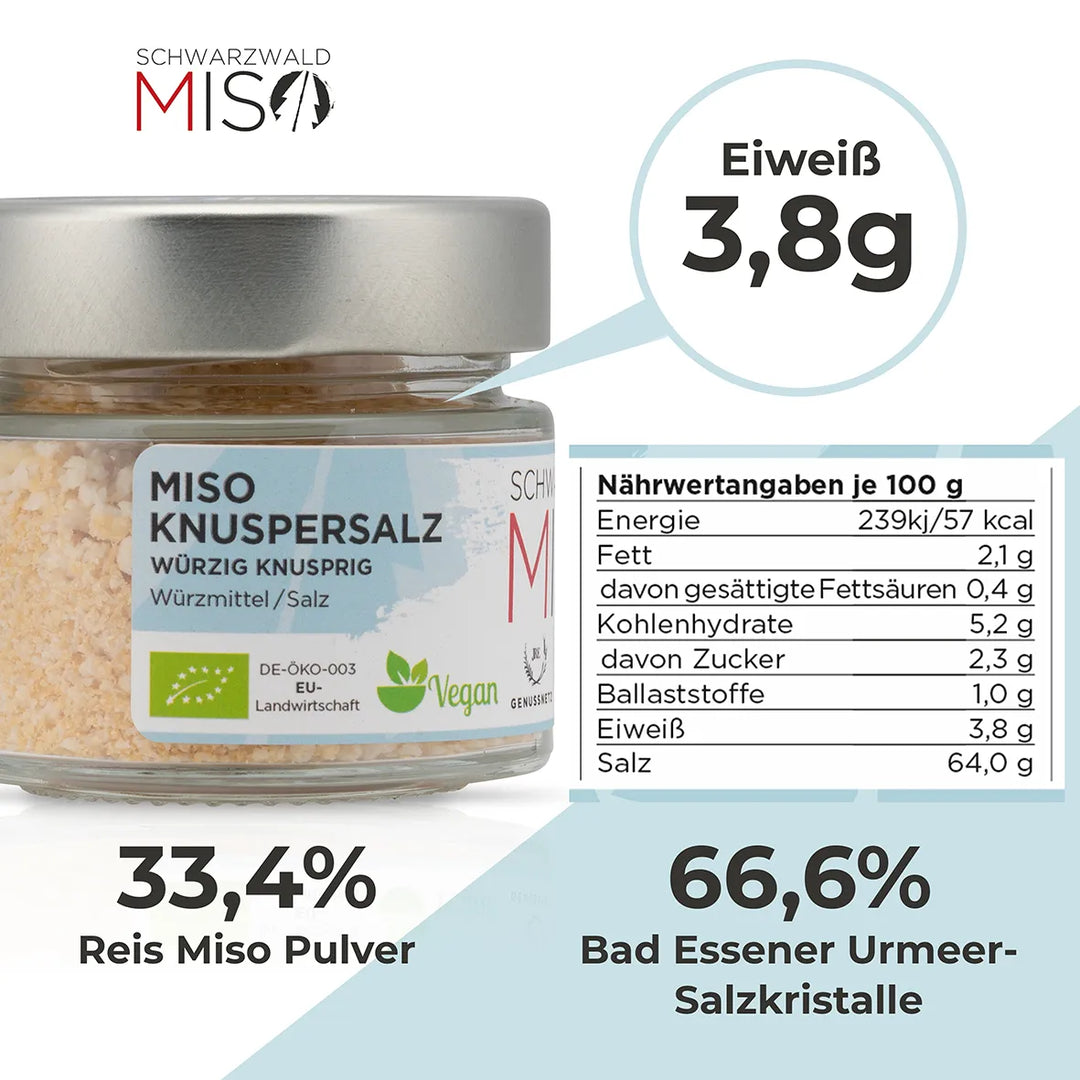 MISO Knuspersalz BIO 35g - Miso Gewürzmischung mit Urmeersalz, Tischgewürz