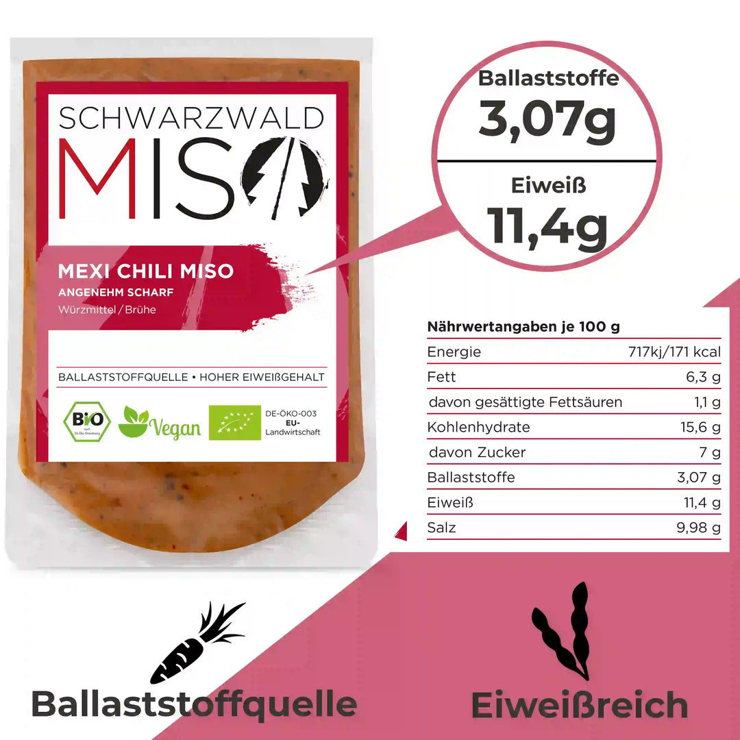 Mexi Chili Miso, BIO, Miso Paste für Miso Suppe, Brühe und Saucen