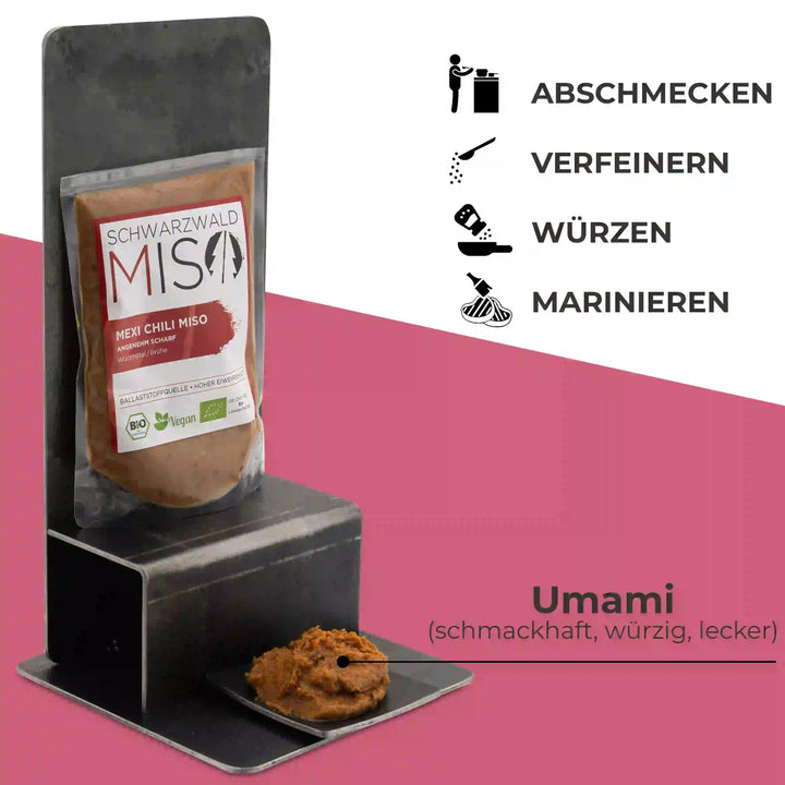 Mexi Chili Miso, BIO, Miso Paste für Miso Suppe, Brühe und Saucen