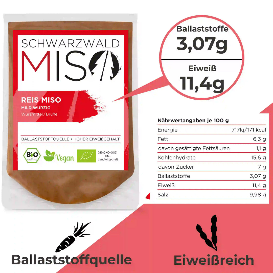 Reis Miso Paste BIO 220g - Kome Miso Sojapaste für Miso Suppe, Brühe und Saucen