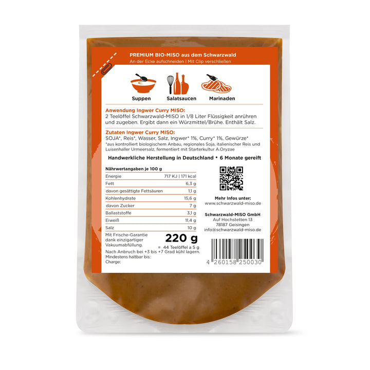 INGWER CURRY MISO - mild &amp; fruchtig - Miso No. 12