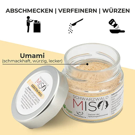 Gersten Miso Pulver BIO 30g - Mugi Miso Gewürzmischung für Miso Suppe, Marinaden und Saucen