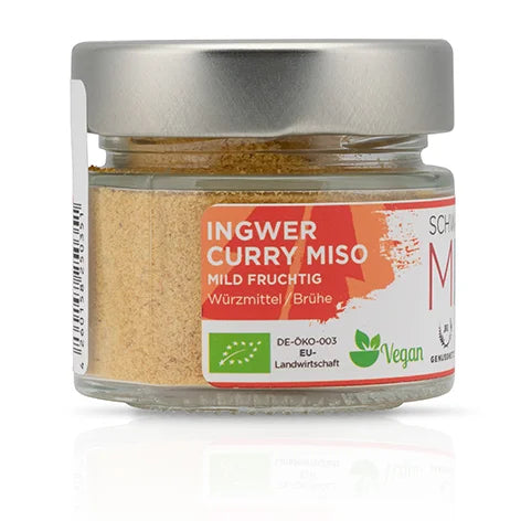 Ingwer Curry BIO Miso Pulver 35g - Kome Miso Pulver für Miso Suppe, Marinaden und Saucen