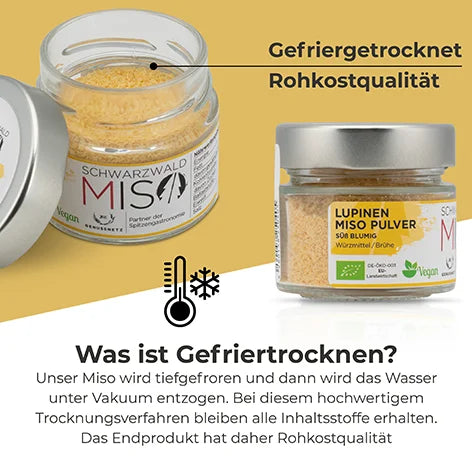 Lupinen Miso Pulver BIO  - SOJAFREIE Gewürzmischung für Miso Suppe, Marinaden und Saucen