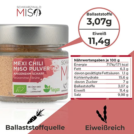 Mexi Chili BIO Miso Pulver - Kome Miso Pulver für Miso Suppe, Marinaden und Saucen