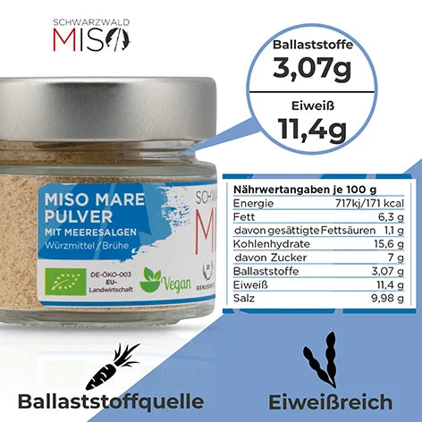 Miso Mare BIO Miso Pulver 35g - Kome Miso Pulver für Miso Suppe, vegane Dashi Brühe