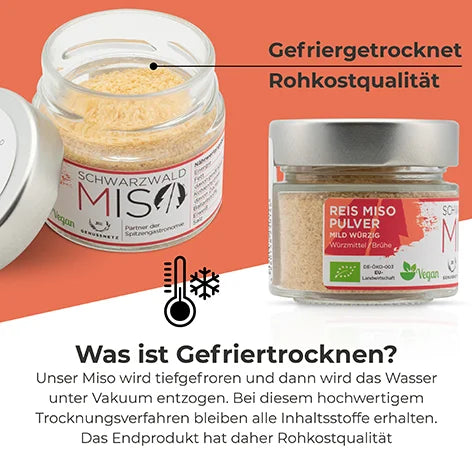 Reis Miso BIO Pulver  - Miso Pulver Pur, Gewürzmischung für Miso Suppe, Marinaden und Saucen